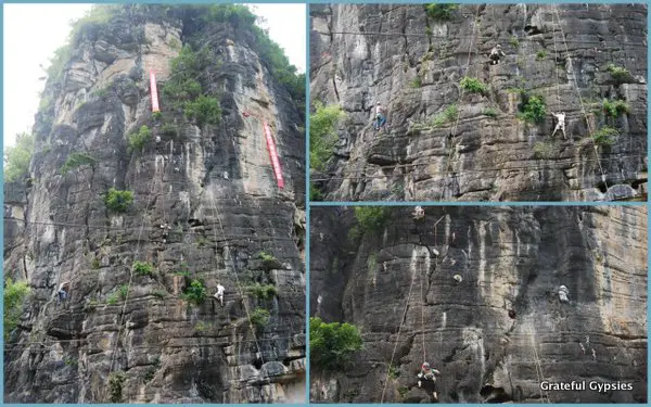 Climbers in Yangshuo.