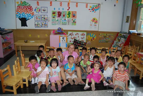 A typical Chinese kindergarten class.