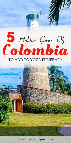 Traveling to Colombia is safer than ever. It's a beautiful country with a vibrant culture and super friendly people. There are so many places to visit in Colombia so this post compiles 5 hidden gems of Colombia that you don't know about but should be added to your itinerary. #ColombiaTravelInspiration #travelColombia #Colombiatravelideas